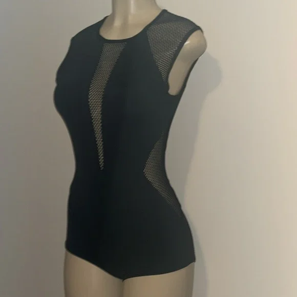 Carmen Marc Valvo City Slick High Neck One Piece Swimsuit - Picture 4 of 6